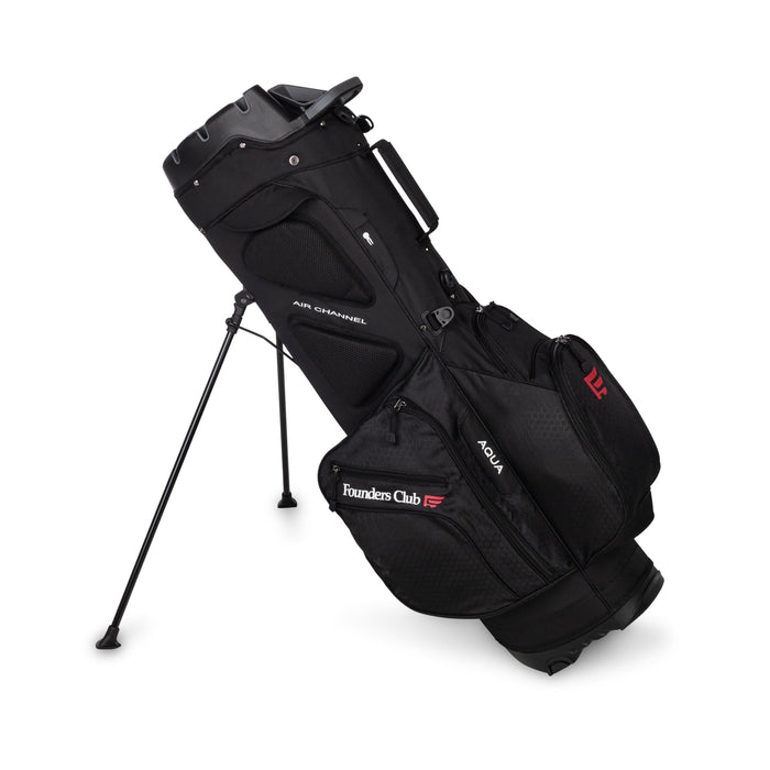 Founders Club Organizer Men's Golf Stand Bag with 14 Way Organizer Divider Top with Full Length Dividers - black