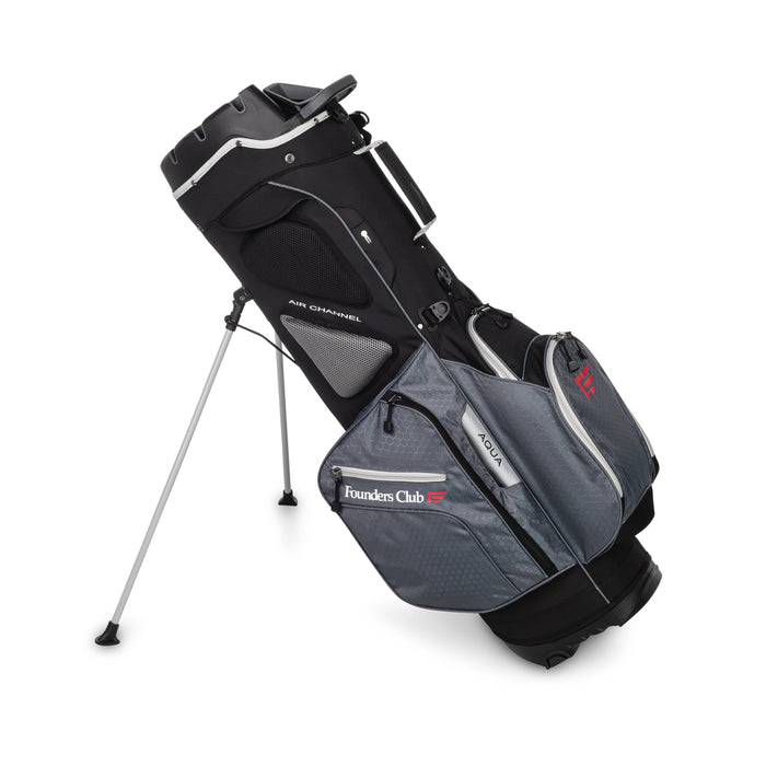 Founders Club Organizer Men's Golf Stand Bag with 14 Way Organizer Divider Top with Full Length Dividers - charcoal