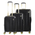 Ful Groove Expandable Hardside Spinner 3 Pc Luggage Set - Black