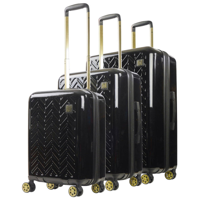 Ful Groove Expandable Hardside Spinner 3 Pc Luggage Set - profile view