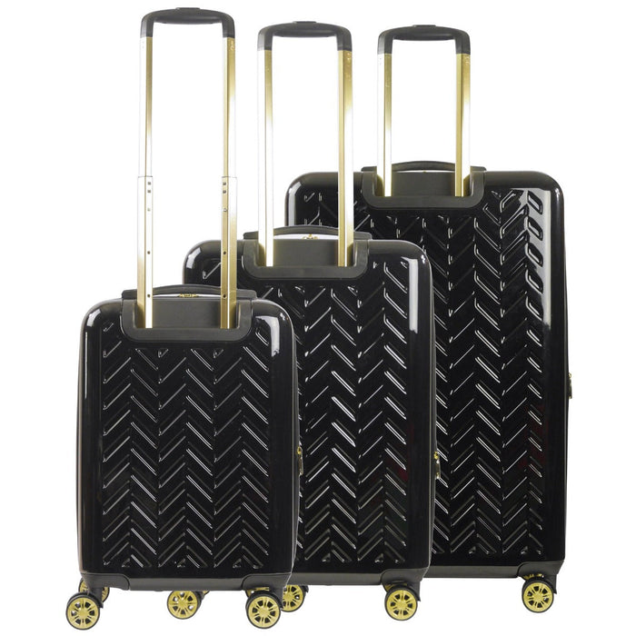 Ful Groove Expandable Hardside Spinner 3 Pc Luggage Set - Back