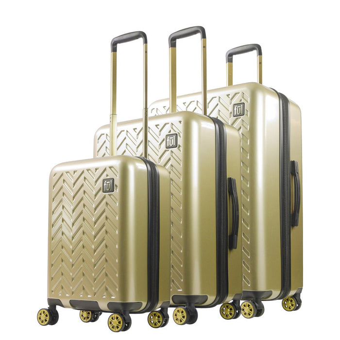 Ful Groove Expandable Hardside Spinner 3 Pc Luggage Set - profile view