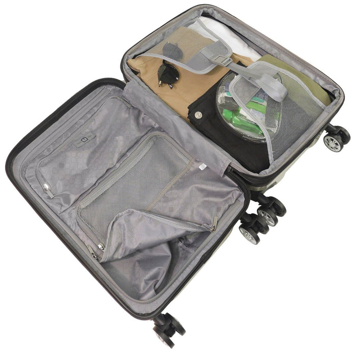 Ful Velocity Expandable Hardside 3pc Spinner Set - Silver inside