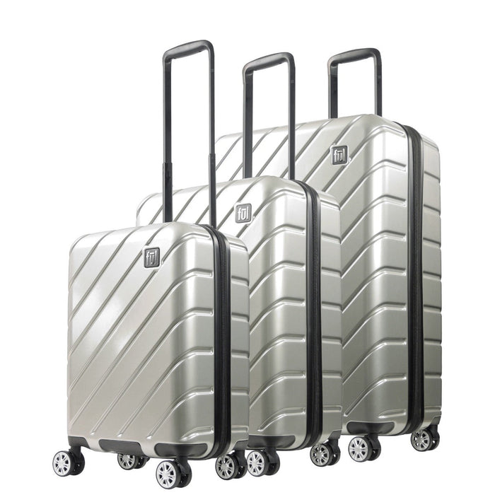 Ful Velocity Expandable Hardside 3pc Spinner Set - Silver profile view