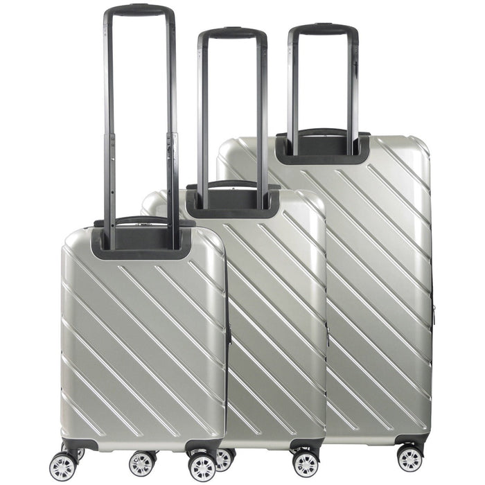 Ful Velocity Expandable Hardside 3pc Spinner Set - Silver back