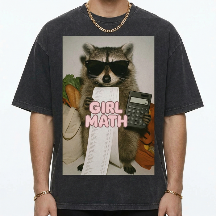 Girl Math Raccoon T-Shirt