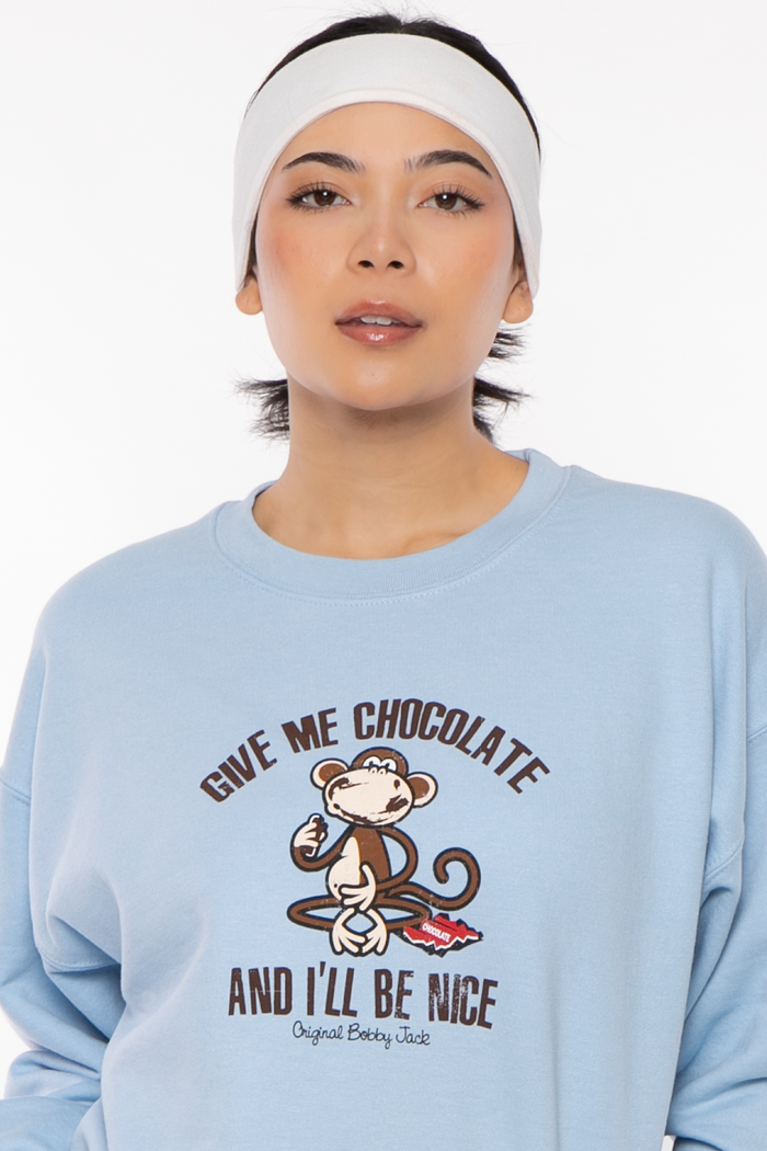 Give Me Chocolate - Bobby Jack Crew Sweatshirt - Blue