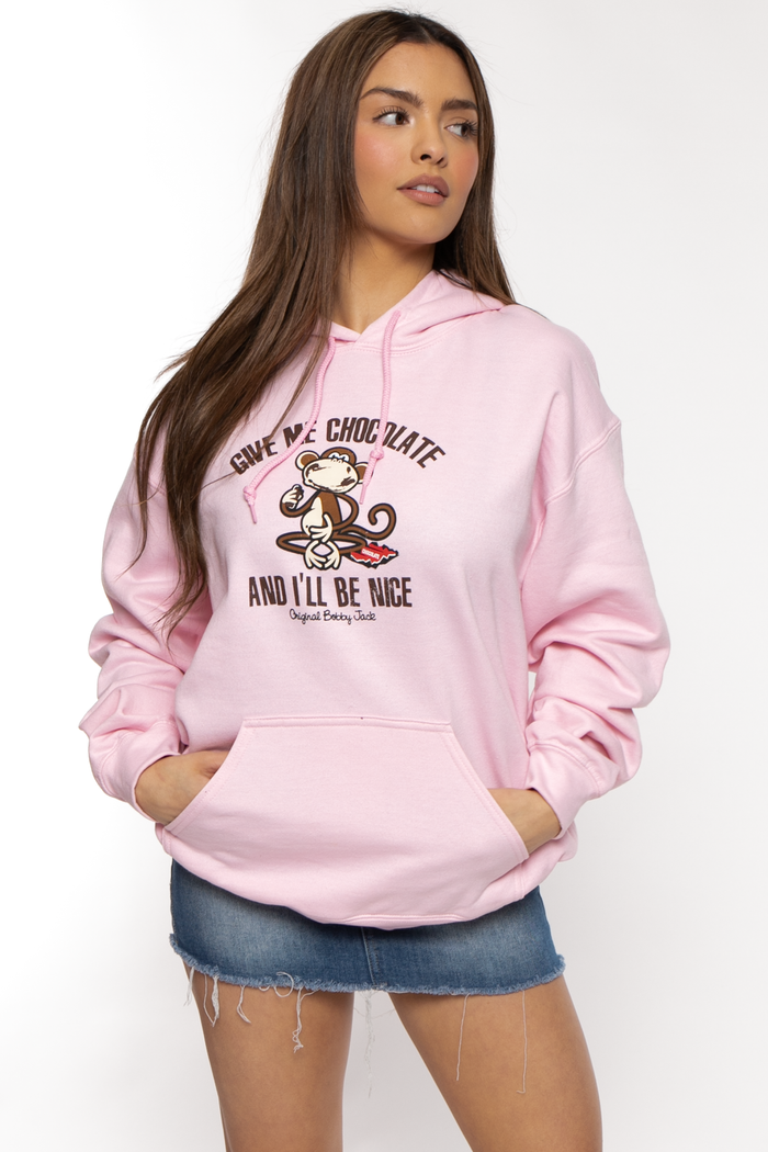 Give Me Chocolate - Bobby Jack Hoodie - Pink