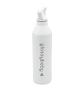 miir water bottle printed with glassybaby logo