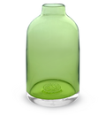 green transparent bloomette, transparent light green hand-blown glass flower bud vase