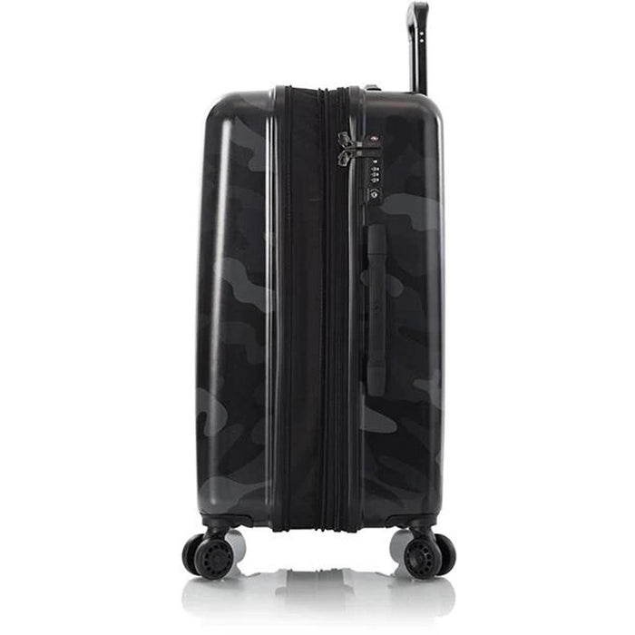 Heys Black Camo Fashion 26" Spinner - Profile Expanded