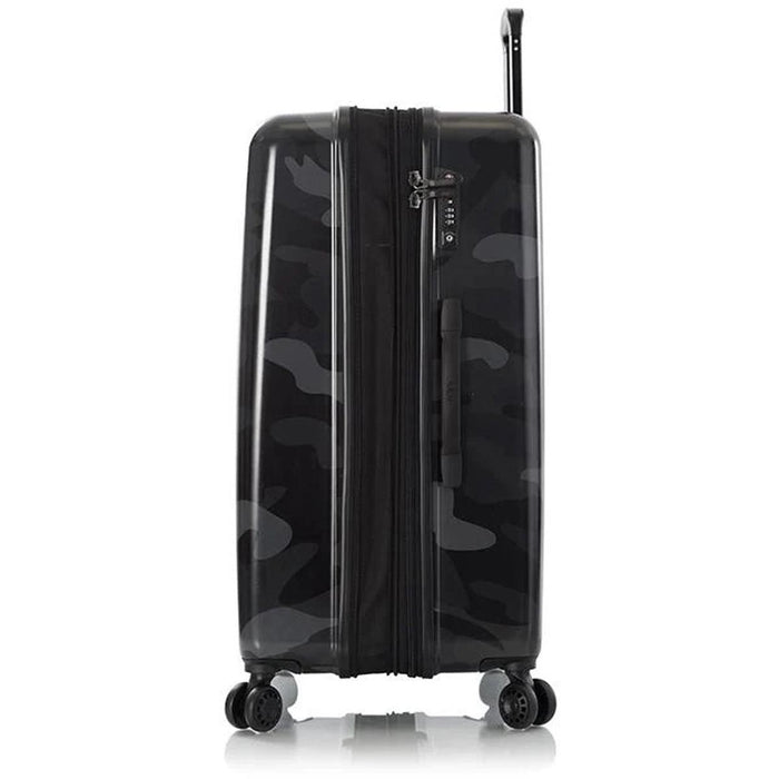 Heys Black Camo Fashion 30" Spinner - Profile Expanded