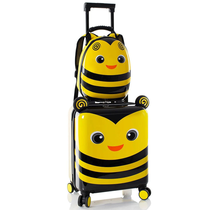 Heys Super Tots Bumble Bee Luggage & Backpack Set - Full Set Stacked