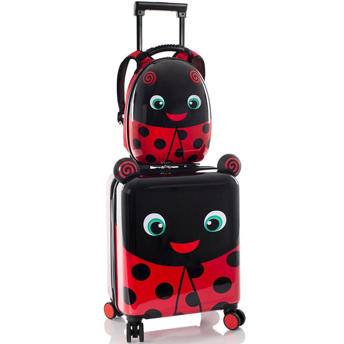 Heys Super Tots Lady Bug Luggage & Backpack Set - Full Set Stacked