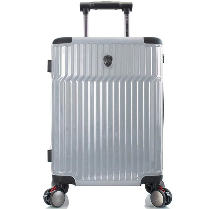 Heys TEKNO 21" Carry On Spinner - Frontside Silver