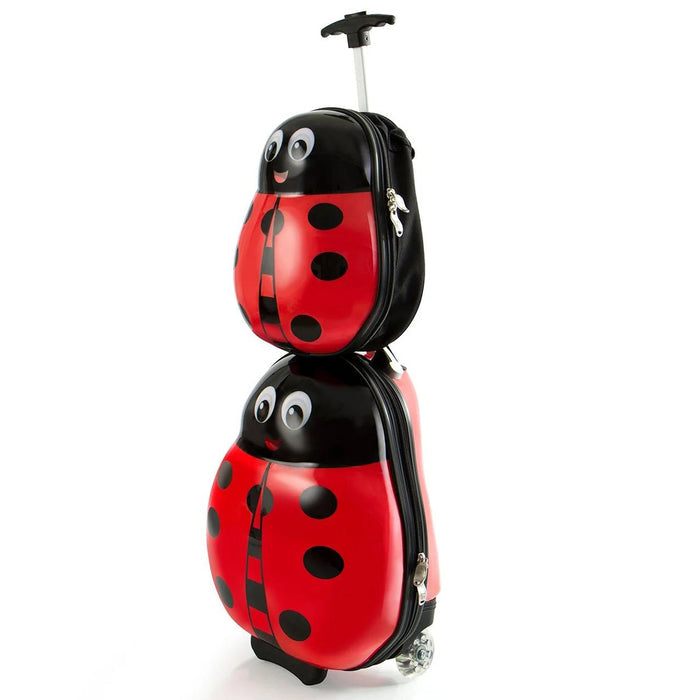 Heys Travel Tots Lady Bug Luggage & Backpack Set - Full Set Stacked