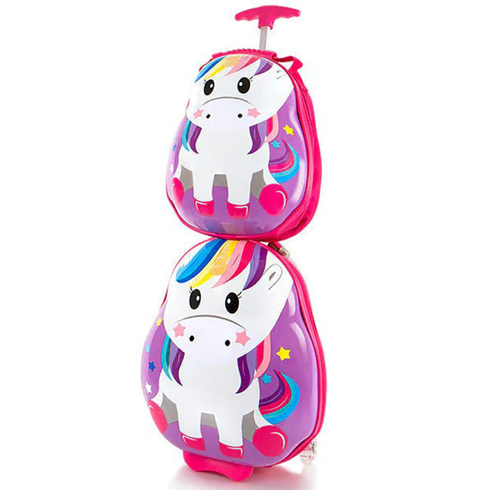 Heys Travel Tots Unicorn Luggage & Backpack Set - Frontside Stacked