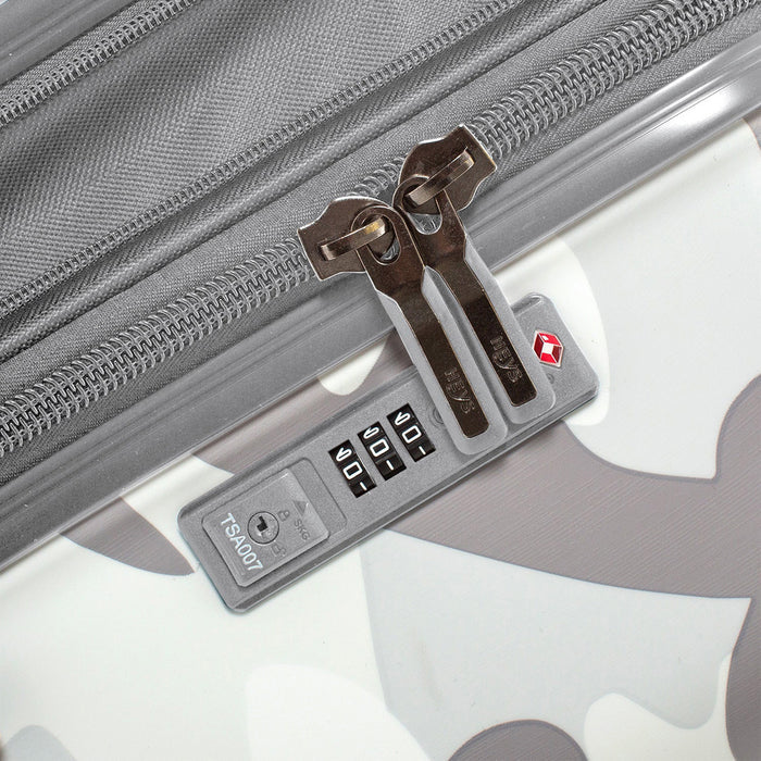 Heys White Camo 21" Fashion Spinner - TSA Locks