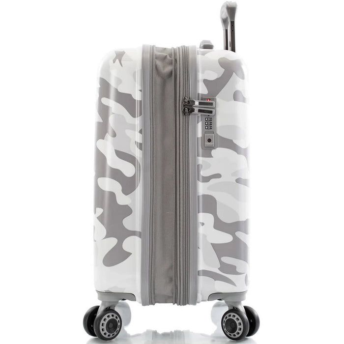 Heys White Camo 21" Fashion Spinner - Profile Expanded