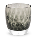 hibernate smokey grey bubble, hand-blown glass votive candle holder