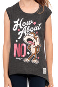 How About No | Muscle Top - Charcoal