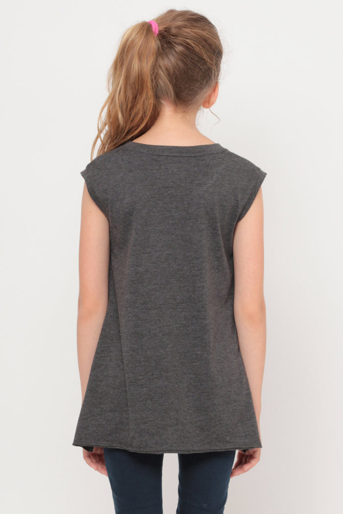 How About No | Muscle Top - Charcoal