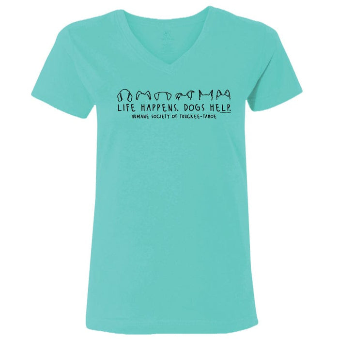 Humane Society of Truckee-Tahoe - Ladies T-Shirt V-Neck