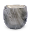 humble drinker, marbled gray, hand-blown drinking glass