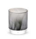 humble rocker, marbled gray, hand-blown lowball drinking glass