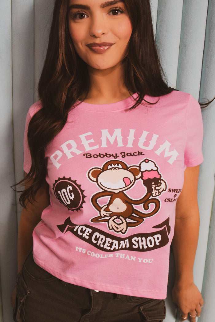 Ice Cream- Bobby Jack T-Shirt - Pink