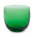 ivy winter, hand-blown translucent green drinking glass