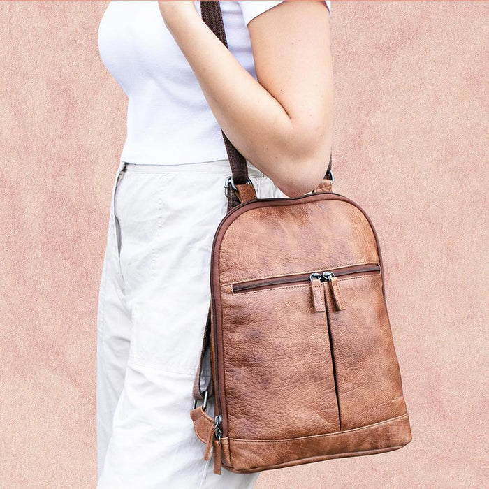 Jack Georges Buffed Small Convertible Backpack/Crossbody 6133 - Lexington Luggage