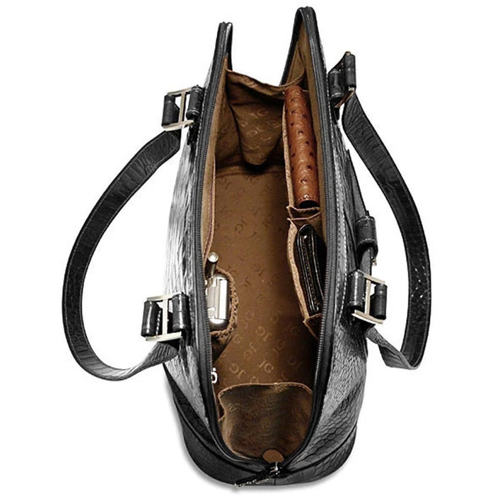 Jack Georges Croco Paulina Dome Tote - Lexington Luggage