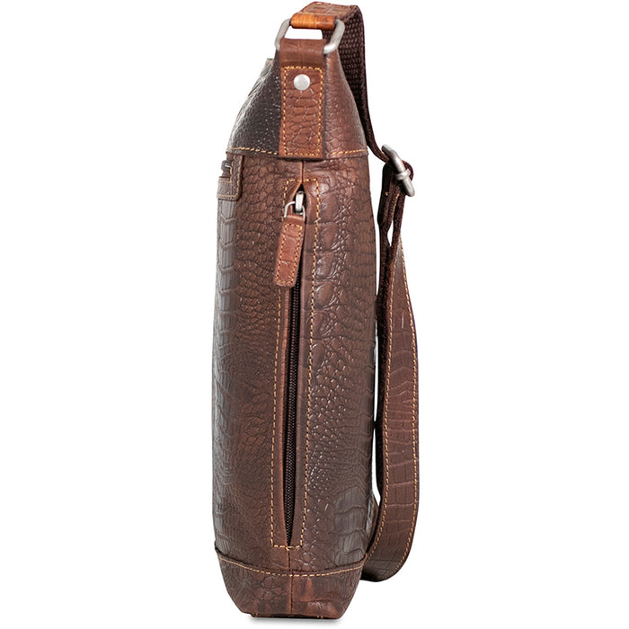 Jack Georges Hornback Croco Crossbody Bag - Profile
