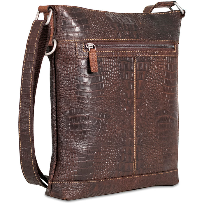 Jack Georges Hornback Croco Crossbody Bag - Left Front Quarter