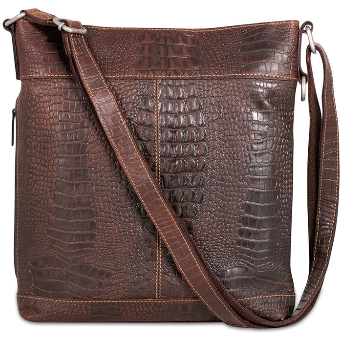 Jack Georges Hornback Croco Crossbody Bag - Rearview