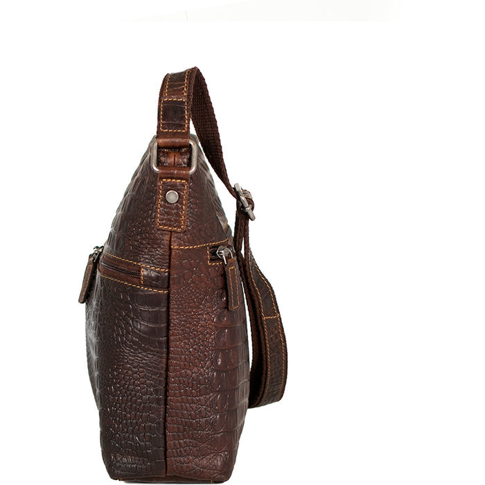 Jack Georges Hornback Croco Hobo Bag - Profile
