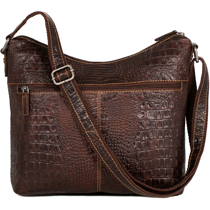 Jack Georges Hornback Croco Hobo Bag - Rearview