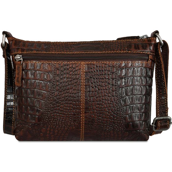 Jack Georges Hornback Croco Mini City Crossbody - Rearview