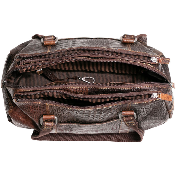 Jack Georges Hornback Croco Satchel Handbag - Interior