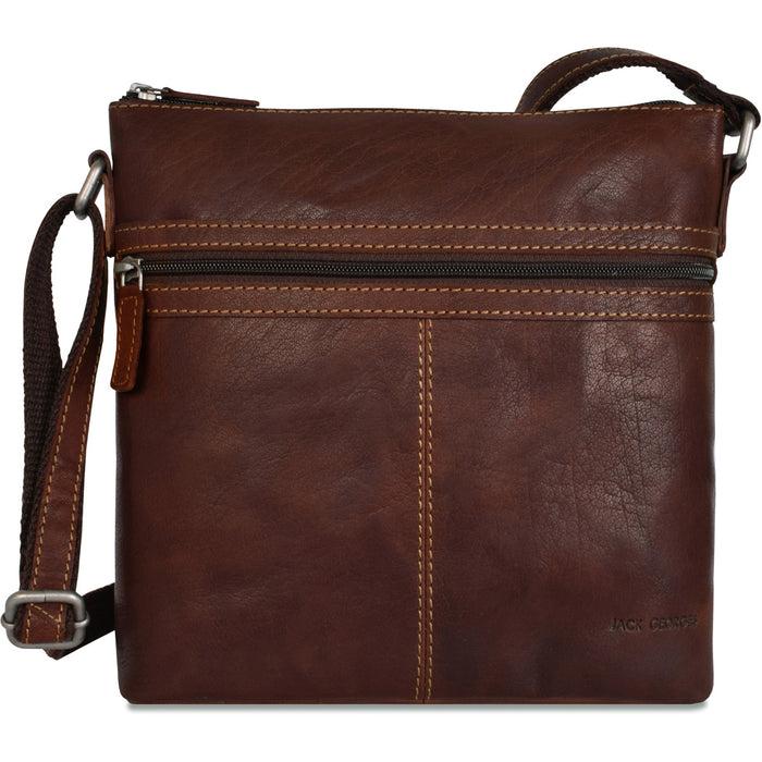 Jack Georges Voyager City Crossbody - Frontside Brown