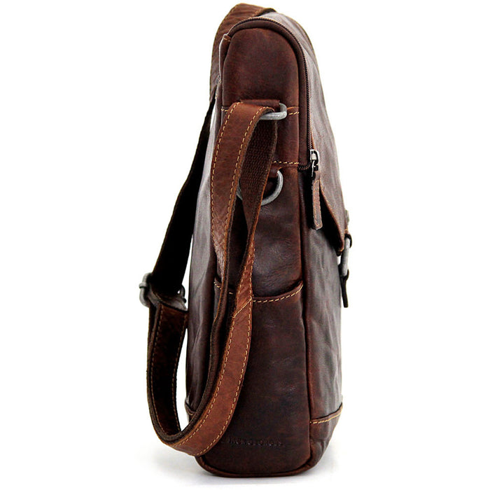 Jack Georges Voyager Crossbody Messenger and Wine Bag - Profile