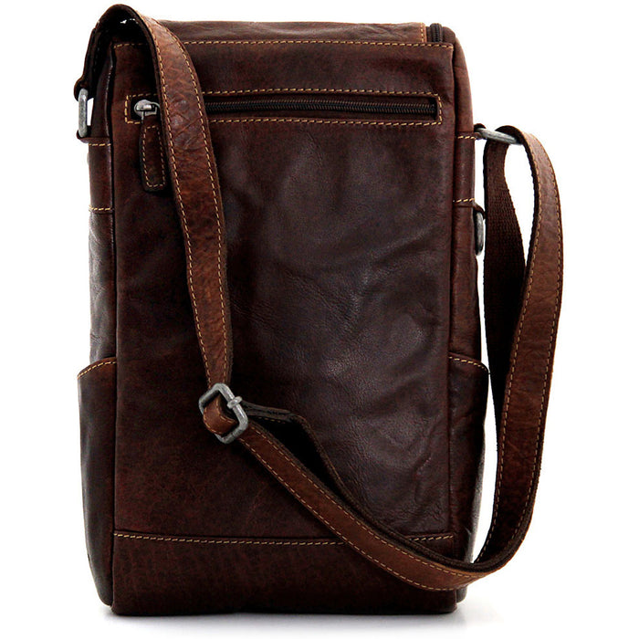 Jack Georges Voyager Crossbody Messenger and Wine Bag - Rearview