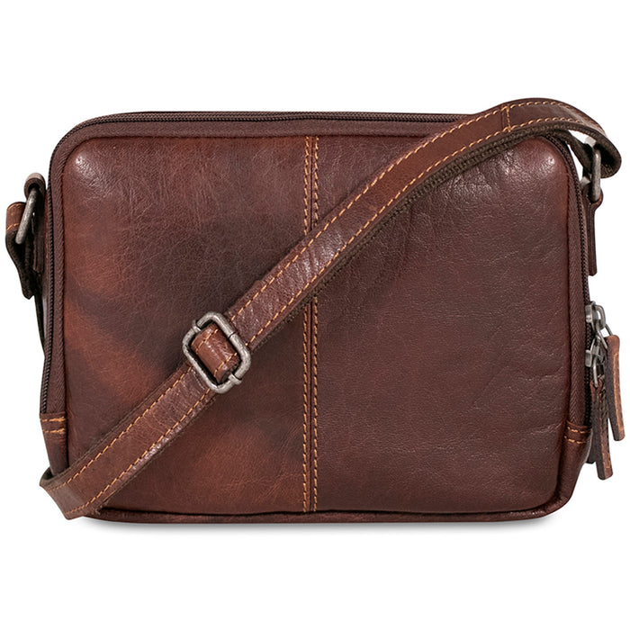 Jack Georges Voyager Double Zippered Crossbody Bag - Rearview