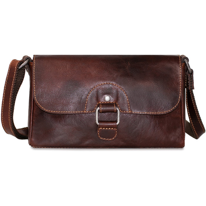 Jack Georges Voyager Emma Petite Crossbody Bag - Frontside Brown
