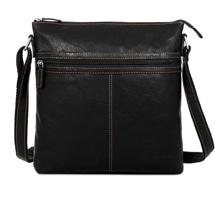 Jack Georges Voyager Large City Crossbody - Frontside Black