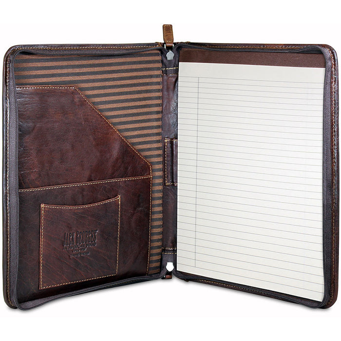 Jack Georges Voyager Letter Sized Zippered Writing Pad Cover - Inside