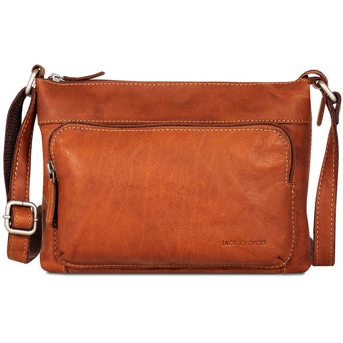 Jack Georges Voyager Mini City Crossbody - Frontside Honey