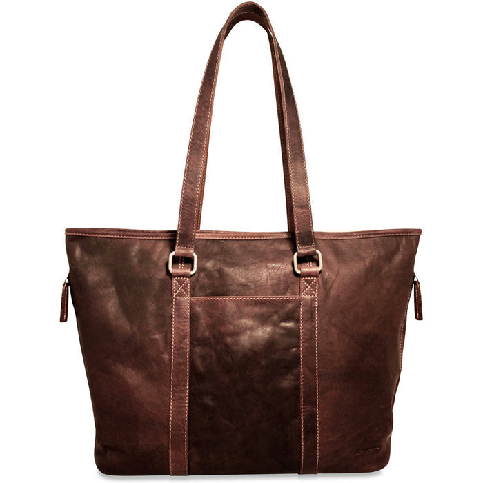 Jack Georges Voyager Shopper Tote - Frontside Brown