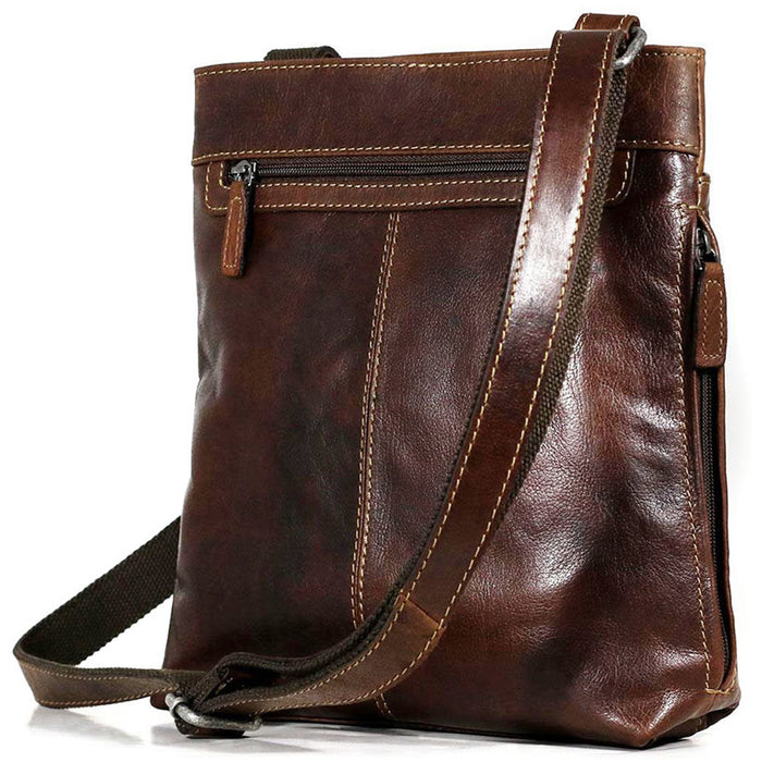 Jack Georges Voyager Small Zippered Crossbody Bag - Rearview